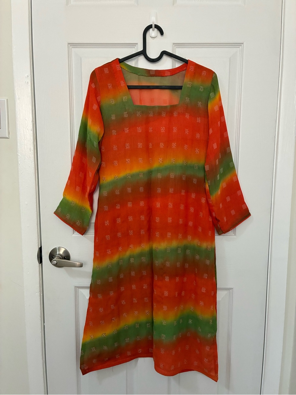 Vibrant multicoloured salwar kameez